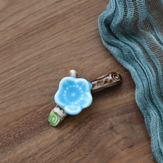 Mengyier chopstick holder 5-pack ceramic plum blossom chopstick holder pen holder spoon holder chopstick holder multi-color ceramic ornaments table wine 5-color plum branch set 0 pairs