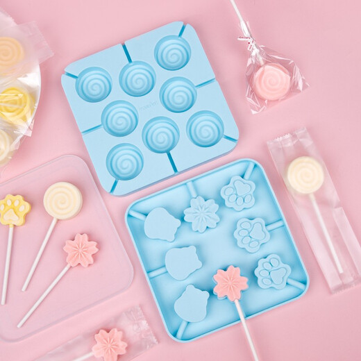 French bakery cheese lollipop mold food grade silicone candy mold with lid baby food supplement mold that can be steamed and boiled