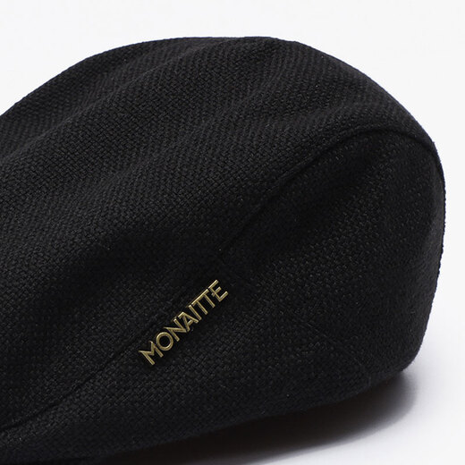 
Monnet hat men's summer new duckbill hat middle-aged and elderly casual daddy beret four seasons painter hat retro front hat black [letter copper label] one size (54-60CM)
