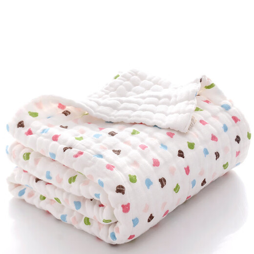 Jiafanghui 12-layer gauze bath towel baby newborn super soft cotton autumn and winter cotton absorbent bath baby quilt blanket 12-layer small bottle 110*110cm