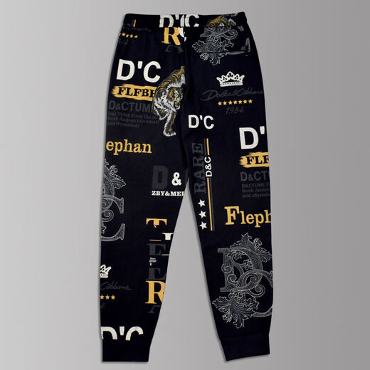 Simple square pattern plaid trousers for men new fashion trend printed men's trousers with drawstrings and drawstrings for men's elastic #6629 black 28 100-110Jin Jin is equal to 0.5 kg