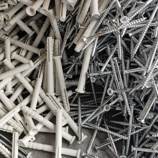 Vinoa white tube (yellow tube) high-strength American nails, cabinet nails, wall cabinet screws, expansion tube (thickened) special 8x80 (about 96 pieces)