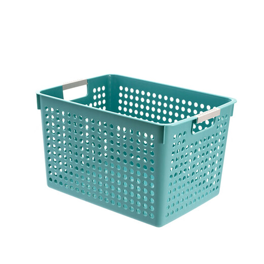 Macaron desktop storage basket plastic storage basket cabinet sundry basket home office storage storage basket fragrant orange shallow mouth large size