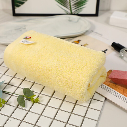 Imabari (IMABARI) JD Logistics Japan direct mail Imabari (IMABARI) towel square towel small towel pure cotton soft yellow purple green towel 3 combination pack 1