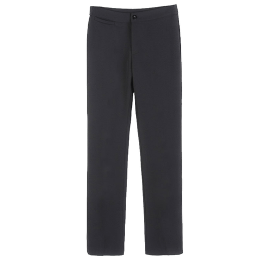 Jian Ting black trousers for women, high-waisted, slim and drapey, high-end professional workwear trousers, straight suit trousers, formal trousers, navy suit trousers (without belt) 2XL