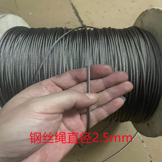 不锈钢特细柔软钢丝绳直径0.3mm-6.0mm钢索套吊灯钓鱼钢丝线 719股直径3mm50米20铝套