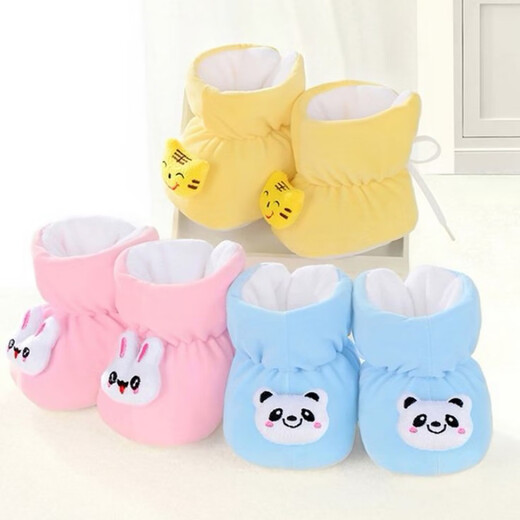 Octubre Shoes de algodón recién nacido de la madre 0-3-6 meses, zapatos de suela suave de niño y niña para el otoño y el invierno de los zapatos de bebé de terciopelo.