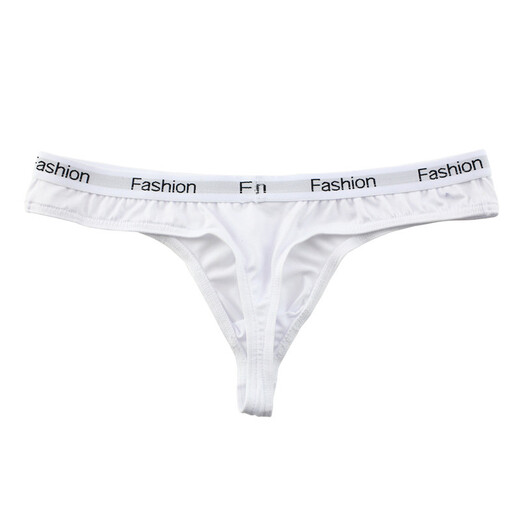 Long Night Men's Sexy Underwear Sexy Passion Thong Protruding Buttocks Revealing Shorts Trendy Briefs White XL (140-160Jin Jin is equal to 0.5kg)