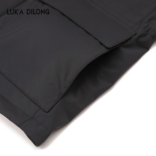 Luca Dillon Casual and Versatile Autumn and Winter New Outdoor Stand Collar Lightweight Men's Jacket Black L 50