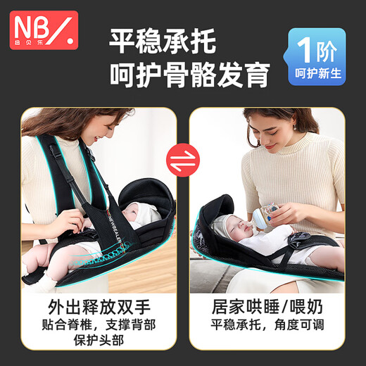 Brans de bébé de Newberle pour la protection de la crête de nouveau-née Special Baby Holding Artefact 0-3-5 mois bébé sort avec des épaules Horzontal Hug Support noir: NOUVEAU RIDGE PROTECTION, adaptée à 0-5 mois