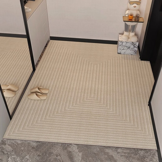 Hua Feihua entrance door floor mat, stain-resistant, no-wash, wipeable PVC door mat, entrance door mat, cuttable entrance door, Vanilla-4N 60cm90cm