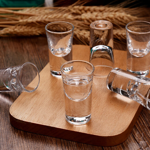 Enshousu bar thick-bottomed cup, slender white wine cup, liquor cup, foreign wine cup, small wine cup, glass small wine cup, straight wine cup, 65ml thick-bottomed cup, buy 1 get 1 free, 2 pieces in total