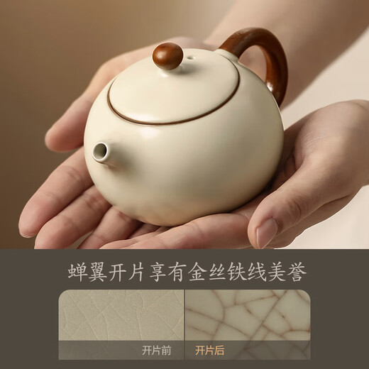 Shangyanfang Ru Kiln Travel Tea Set Portable Outdoor Camping Travel Kung Fu Tea Set Housewarming Business Gift Souvenir