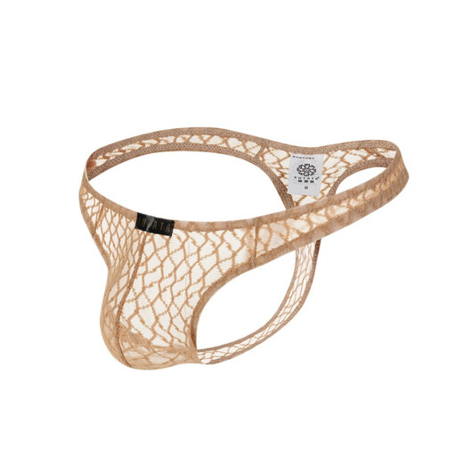 Long Night Men's Sexy Underwear See-Through Sexy T-Pants Men's Lace Breathable T-Pants Burgundy Burgundy M