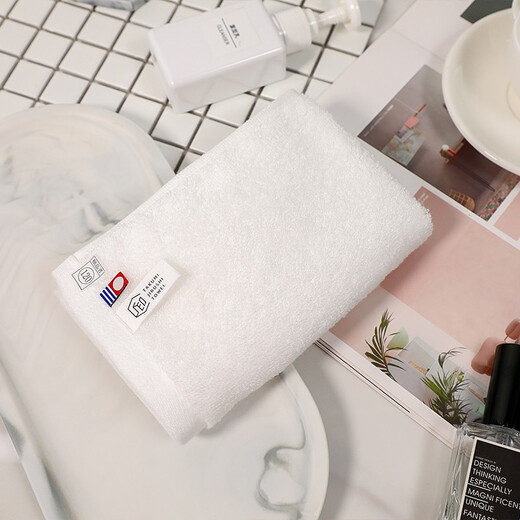 Imabari (IMABARI) JD Logistics Japan direct mail Imabari (IMABARI) towel square towel small towel pure cotton soft white gray blue towel 3 combination pack 1