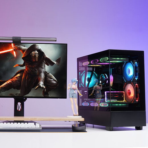 Shuoyang 14th generation Core i7/RTX4060/4060Ti chicken game e-sports live broadcast water-cooled desktop DIY assembly computer host complete set configuration three 13th generation i7丨RTX4060Ti standard version