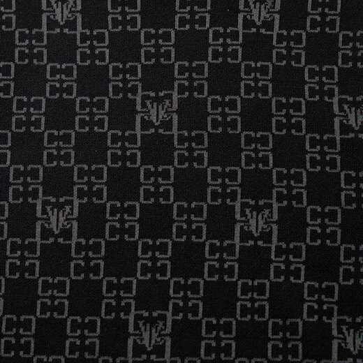 VJC autumn and winter men's new plaid wool long-sleeved sweater D24DC2731 black flower regular M 48