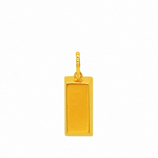 Green gold small gold bar necklace women small gold brick gold silver clavicle chain chocolate square pendant suddenly rich small gold bar necklace