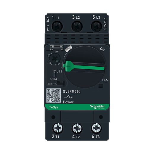Schneider Electric Motorschutzschalter, thermisch-magnetischer Auslöseknopf, Steuerluftschalter 3P690V GV2PM06C 1~1,6A