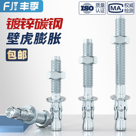 Fengji galvanized high-strength and powerful car repair expansion screws gecko pull bolts for elevators M8M10M12M16M20 carbon steel galvanized M14*150-5 pcs