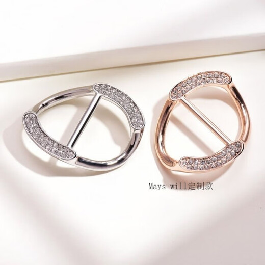 Mays Will silk scarf buckle T-shirt corner knotted buckle multi-functional scarf clip versatile women's clothing decorative accessories hoop ring buckle suitable for thin ribbon scarves