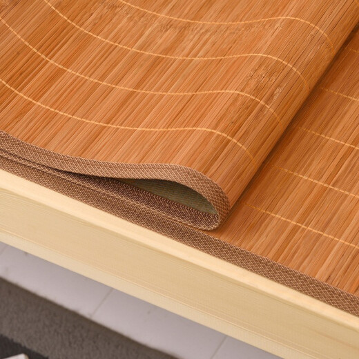 Derenxin summer mat set student dormitory bunk bed single bed 0.9m mat bamboo mat foldable air-conditioned mat carbonized bamboo mat - single pack 90*190cm + one pillowcase