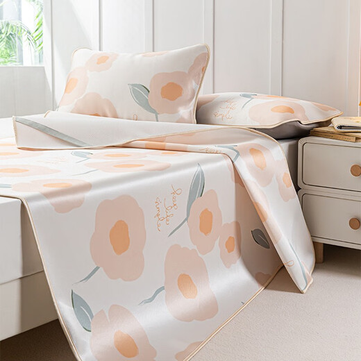 Love the mat, ice silk mat, three-piece set, upgraded washable soft mat, non-slip, enlarged ice silk mat, Betsy washable soft mat, 1.5 meter three-piece set