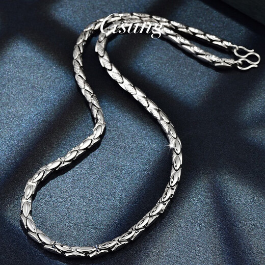GsunG platinum necklace men's grand PT950 new knight chain platinum necklace men's three-dimensional car flower shiny necklace. Please contact customer service for customization of different lengths and weights.