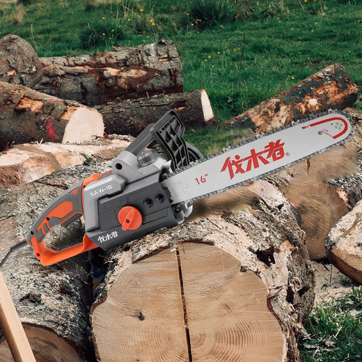 Logger WOOD MAN Backbone Logger Electric Chain Saw Household Firewood Chainsaw High Power Plug-in Logger Saw New Electric Chain Saw MATT Chain 2+ Original Guide Plate 2 16-inch Logger 405 Electric Chain Saw-2200W