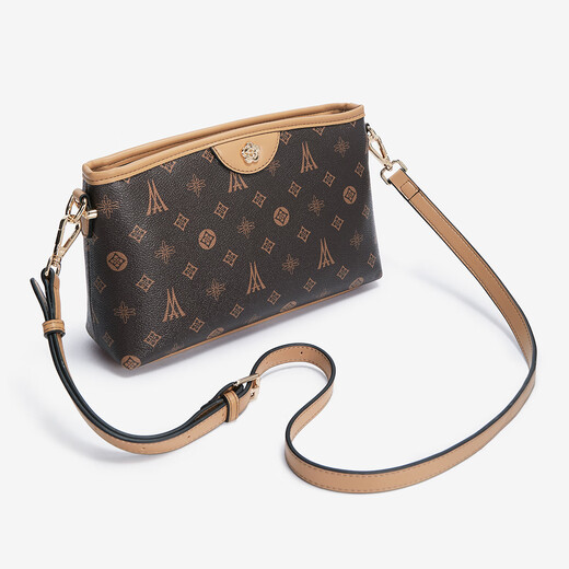 Old man's head bag, women's bag, gift to mother, high-end single shoulder crossbody bag, fashionable and versatile presbyopic small square bag 38 Women's Day gift, coffee color small bag