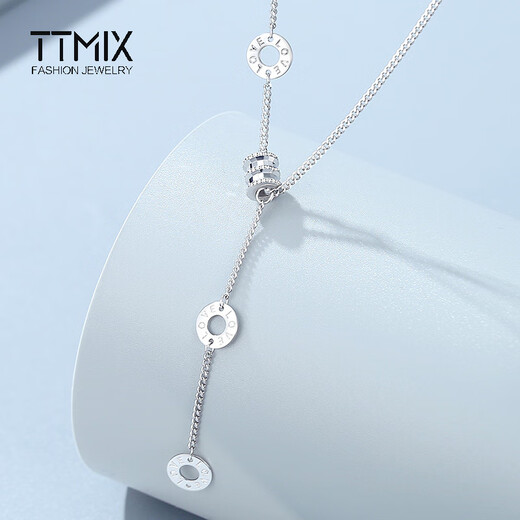 TTMIX small waist platinum pendant platinum necklace chain platinum pt950 necklace women's platinum necklace 6.76g total length about 44cm