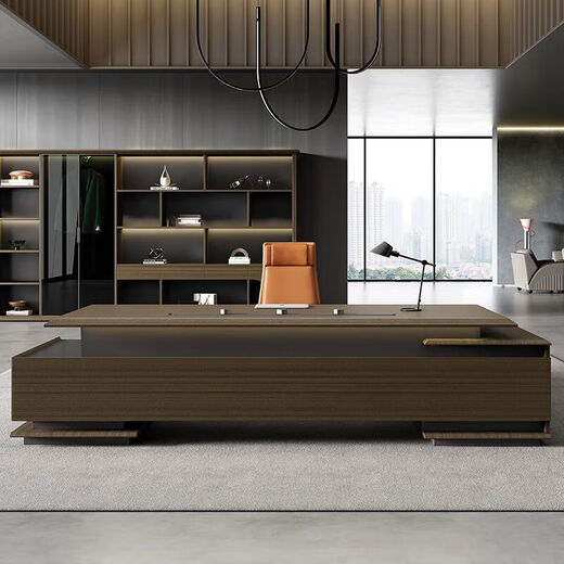 Boss desk desk high-end light luxury chairman desk simple modern president desk manager desk and chair combination executive desk 1.6 meters boss desk