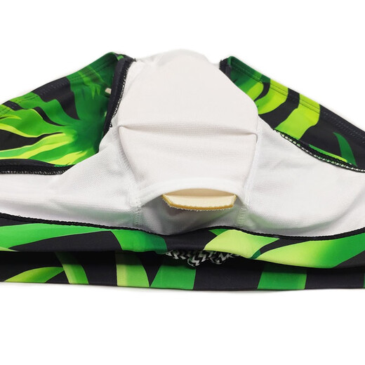 UXHUXH男式三角泳裤热带树叶风格印花泳池装备沙滩海洋世界沙滩用裤 绿色 2XL