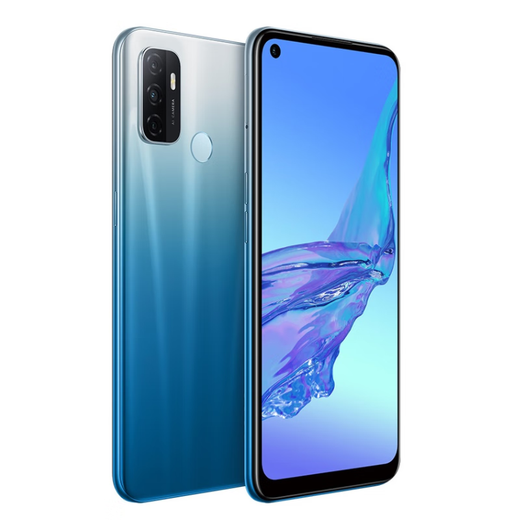 OPPO A32 Second-Hand-Mobiltelefon 6,5 Zoll Vollbild, dreifache Kamera, AI Beauty Photography, Akku 5000mah, Gaming-Telefon, Fantasy Blue, 4 GB+128 GB, 95 Neu