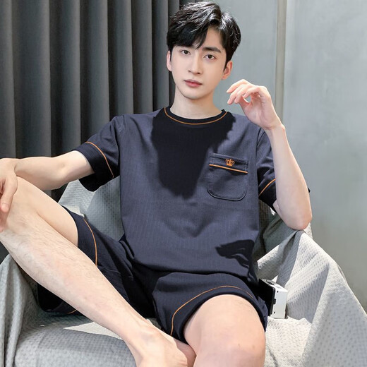 Modal men's pajamas men's summer 2025 new short-sleeved home clothing men's boys and teenagers summer summer large size H HDE-9930 L single size