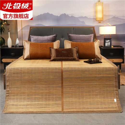 Arctic velvet mat, summer cool mirror bamboo mat, summer air-conditioned mat for spending the night, two colors, random 1.5m bed 150*195cm