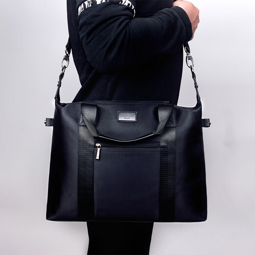 Bailiwen Briefcase Men's Business Simple Casual Hand-carrying File Zipper Horizontal Single Side Shoulder Strap Data Storage Bag Shoulder Bag Trendy Crossbody Bag Canvas BK8618 Black Bailiwen Briefcase Men's Business Simple Casual Hand-carrying File Zipper Horizontal Single Side Shoulder Strap Data Storage Bag Shoulder Bag Trendy Crossbody Bag Canvas BK8618 Black