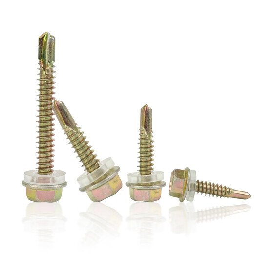 HENHOOL drill tail screws, external hexagonal drill tail screws, extended color steel tile nails, washer dovetail screws, self-drilling and self-tapping 12#*125mm long, 1Jin Jin equals 0.5kg, about 43