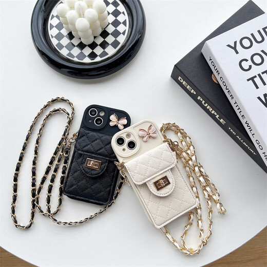 Lingliu is suitable for Huawei nova12pro mobile phone case 10/9se crossbody lanyard enjoyment 60X/50 diamond butterfly card bag V40/30 anti-falling maiman coin wallet nova pink + crossbody chain Huawei enjoyment 60X