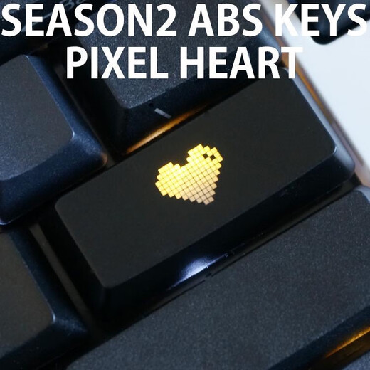 Topka red black love pixel heart single ESC mechanical keyboard keycap enter key backspace key translucent OEM height red love backspace key official standard none
