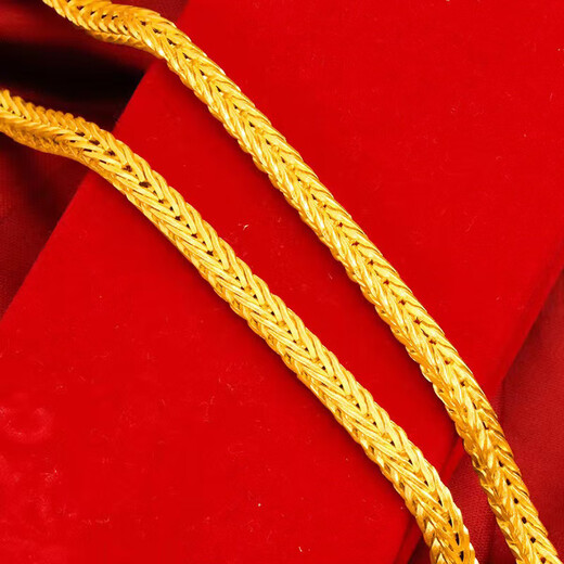 Huangben's high-quality snake bone necklace for men, fashionable men's personality, copper alloy factory direct sales simulation chain that will not fade for a long time, Vietnamese sand gold, high-quality snake bone necklace (popular), 60 cm long, 5 mm wide, about 40 grams