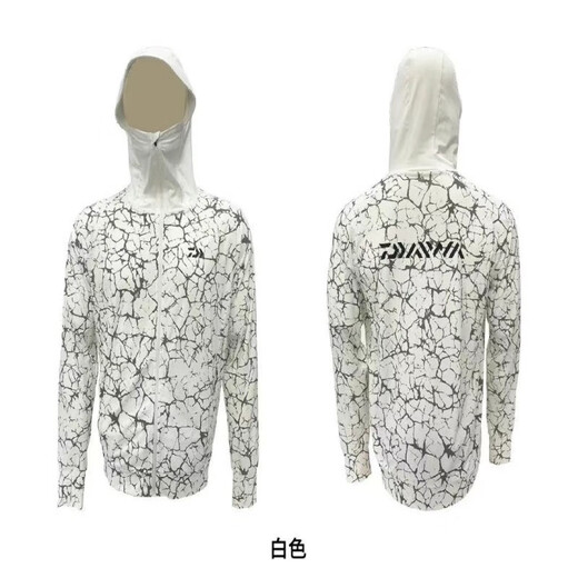 DAIWA 23 types of sun protection clothing DE-5323CS all-round head and neck sun protection clothing fishing clothing ice silk outdoor sportswear hooded blue M