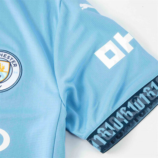 PUMA Manchester City home fan version jersey moisture-absorbent quick-drying short-sleeved T-shirt men's sports top 775075 light blue-sea blue-01 M (175/96A)