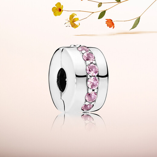 PANDORA Shining Road Fixing Stand Pink Personalized Simple Gift DIY Beaded Birthday Gift for Girlfriend Pink