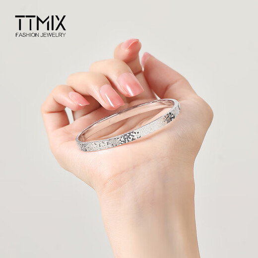 TTMIX platinum bracelet broken ice ice female pt950 imperial concubine bracelet semi-solid sparkling platinum bracelet bracelet 56mm weight 11.10g width 3.2mm