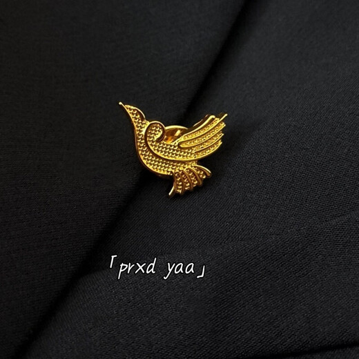 Annunciation Bird suit badge bird logo material gold-plated LOGO pin suit anti-exposure brooch c Annunciation Bird suit