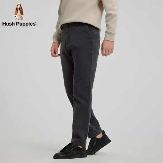 Hush Puppies Shopping Mall Same Style Men's Autumn Style Comfortable, Fashionable and Classic Casual Pants Frost Gray 32