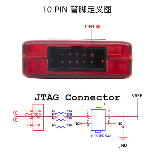 ALINX Xilinx USB Downloader Black Gold FPGA Core Board Development Board Downloader AL321