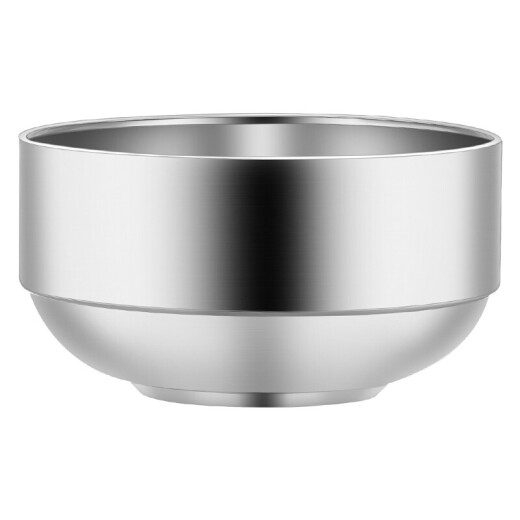 Shangfei Youpin (SFYP) 304 stainless steel bowl 14cm double-layer thickened insulated soup bowl rice bowl noodle bowl resistant to falling and durable GD14-1