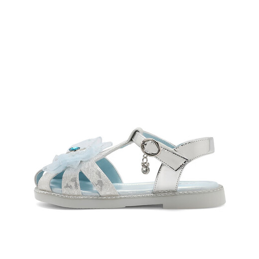 Belle Bow Princess Sandals Children's Shoes Women's Shopping Mall Same Style Exquisite Rhinestone Sandals 24531B64 Silver Size 29